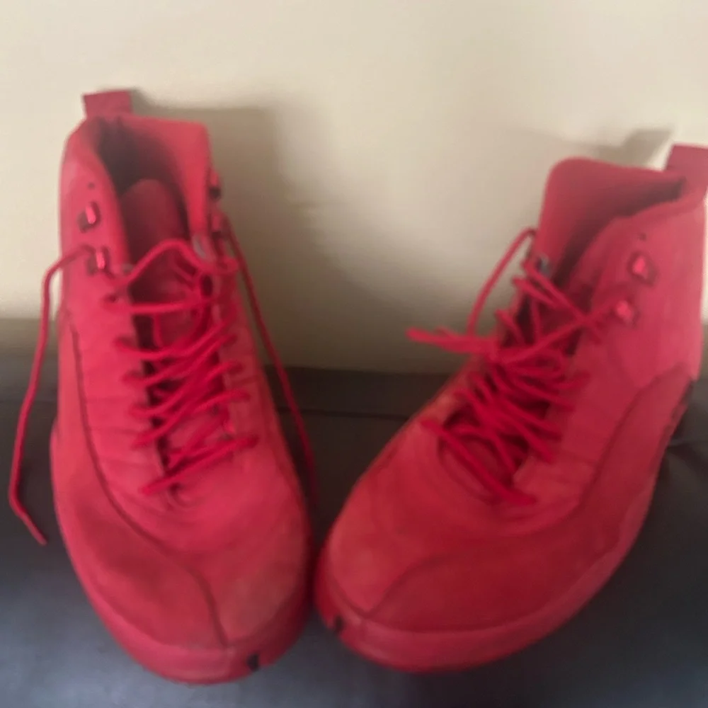 Men's Red High-Top Sneakers - Picture 2 of 2